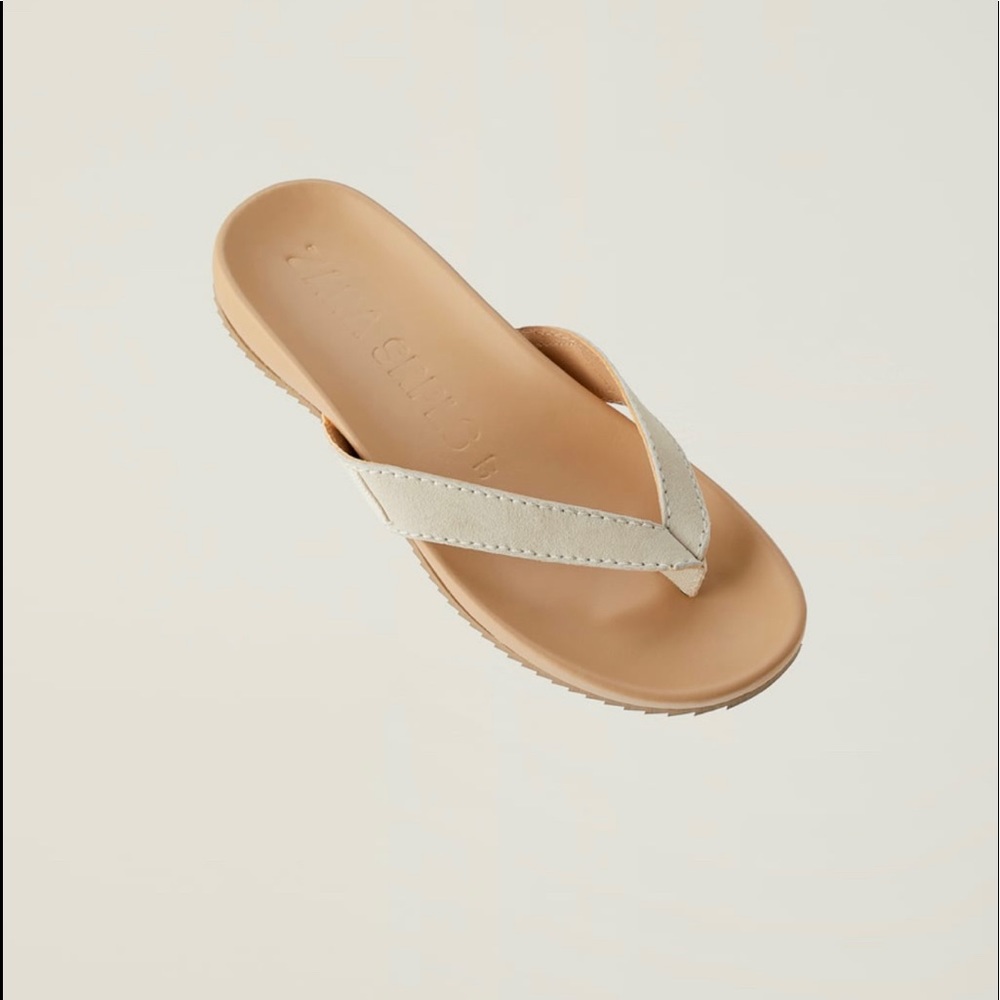 ZARA Ecru Flip Flop 2